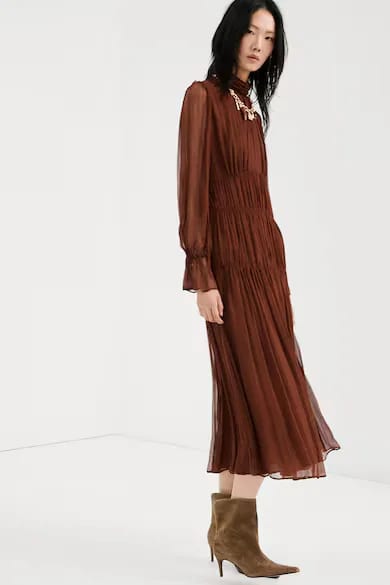 Mango midi plisat