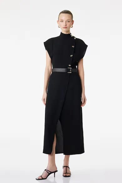 Koton midi wrap neagră