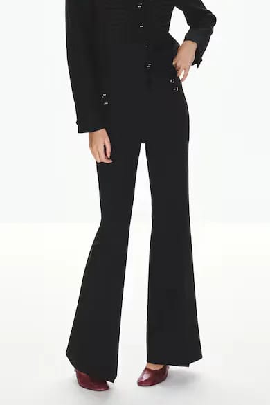 Mango pantaloni evazați cu nasturi decorativi