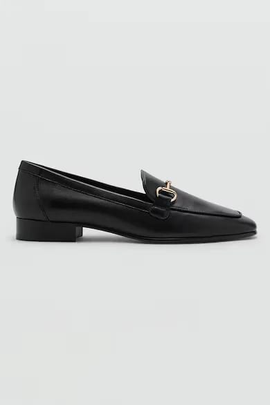 Mango loafer de piele cu aplicație metalică