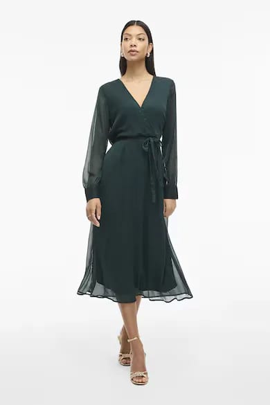 Rochie midi Vila decolteu în V