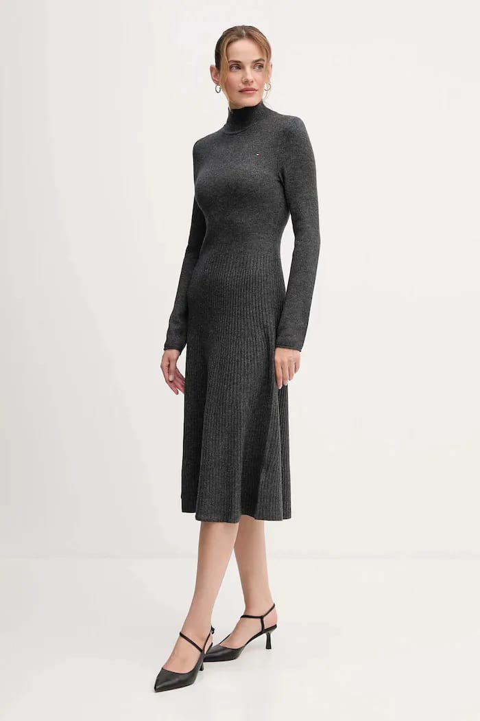 Tommy Hilfiger midi lână